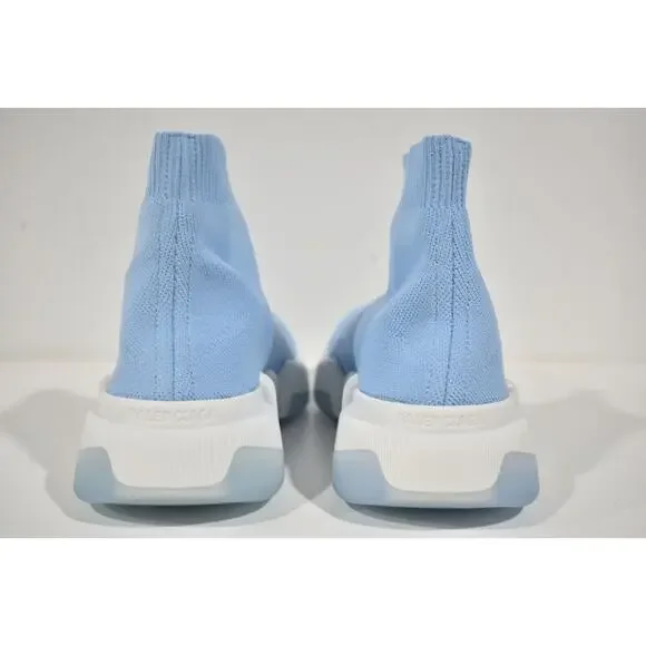 Balenciaga Speed 2.0 Sock Light Blue White High Top Knit Pull Trainer Sneaker 36 - Picture 11 of 12